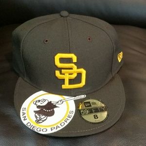 San Diego Padres Throwback New Era Fitted Hat Sz8